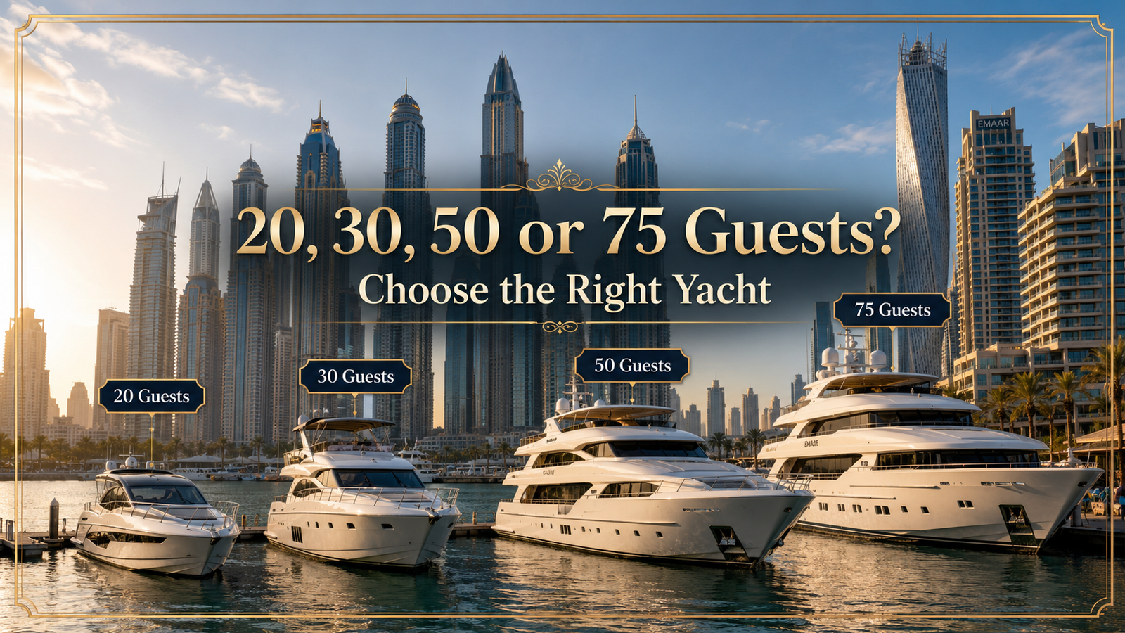 Dubai Yacht Rental by Guest Count