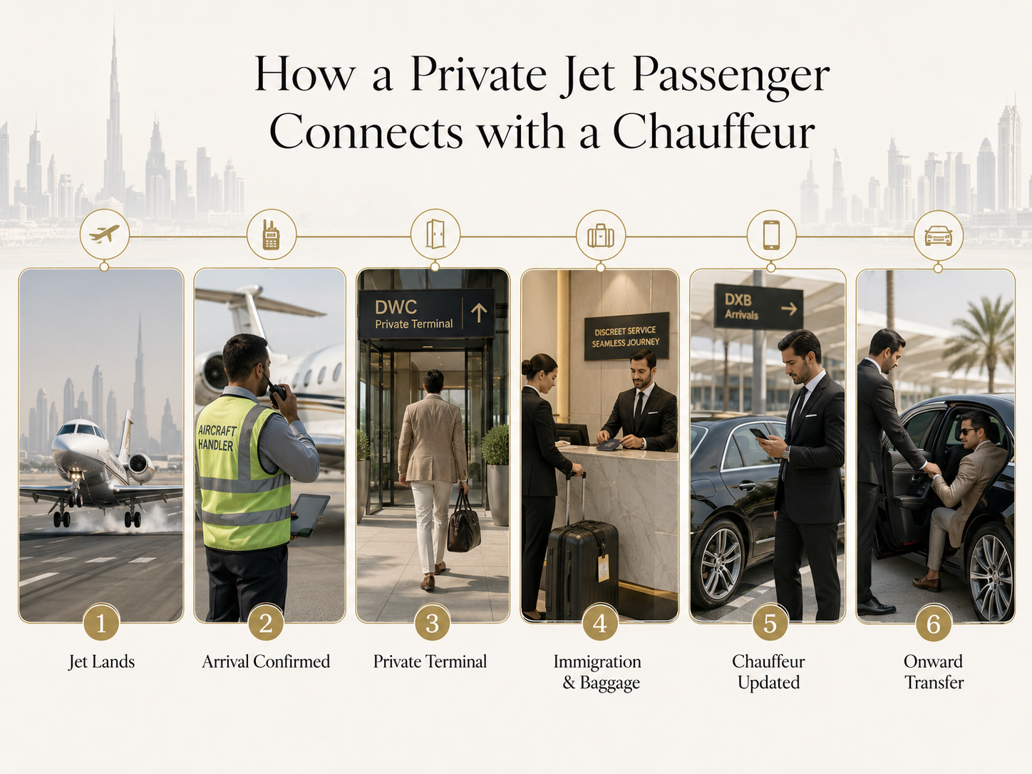 Private Jet Airport Transfer Dubai | DXB and DWC Handoff
