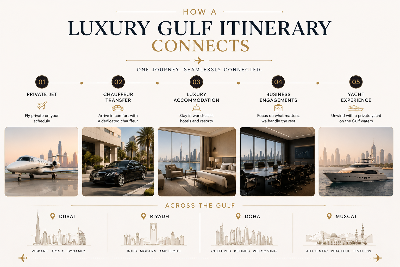 Luxury Gulf Travel Planning | Flights, Cars and Concierge